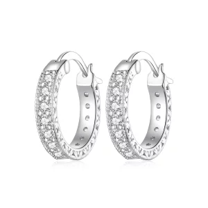 (image pour) Boucles d'oreilles créoles de style Pandora Style Shine - BSE868