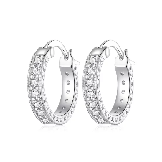 (image pour) Boucles d'oreilles créoles de style Pandora Style Shine - BSE868