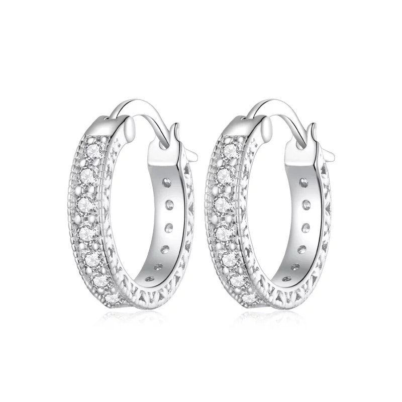(image pour) Boucles d'oreilles créoles de style Pandora Style Shine - BSE868