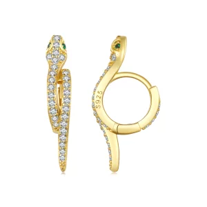 (image pour) Boucles d'oreilles à créoles esprit serpent de style Pandora - BSE669-B