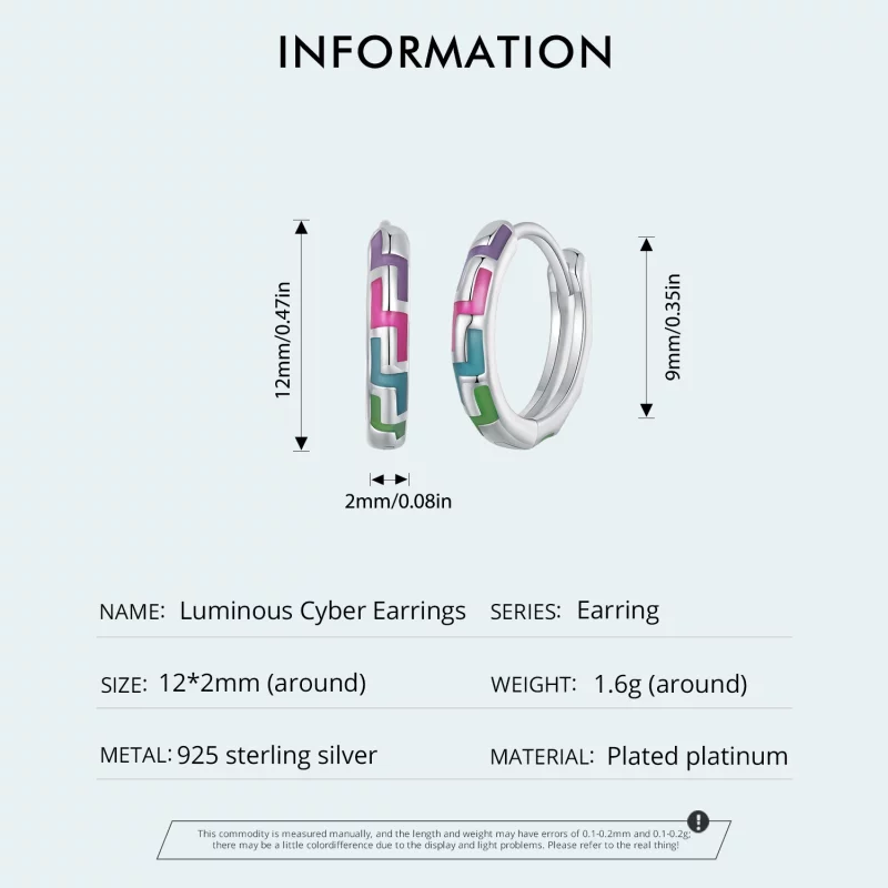 (image pour) Boucles d'oreilles créoles lumineuses de style Pandora - SCE1645 - Afficher 5