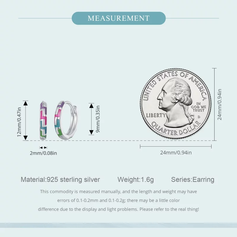(image pour) Boucles d'oreilles créoles lumineuses de style Pandora - SCE1645 - Afficher 6