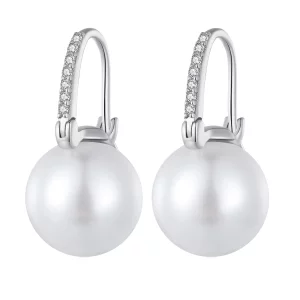 (image pour) Boucles d'oreilles créoles perles coquillage style Pandora - SCE1583