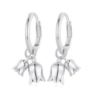 (image pour) Boucles d'oreilles créoles style Pandora avec muguet - BSE909