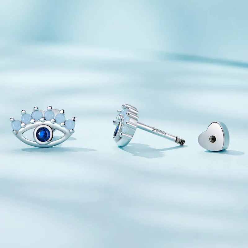 (image pour) Boucles d'oreilles à deux styles, style Pandora, avec des yeux de diable - SCE15 - Afficher 3