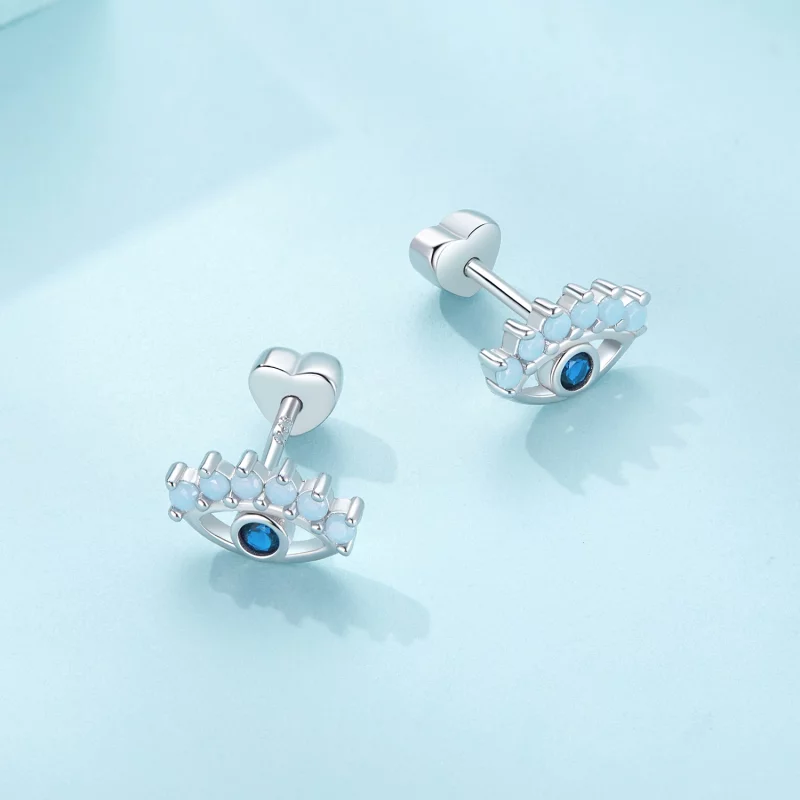 (image pour) Boucles d'oreilles à deux styles, style Pandora, avec des yeux de diable - SCE15 - Afficher 4