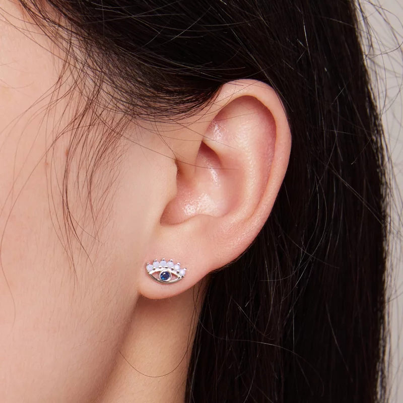 (image pour) Boucles d'oreilles à deux styles, style Pandora, avec des yeux de diable - SCE15 - Afficher 5