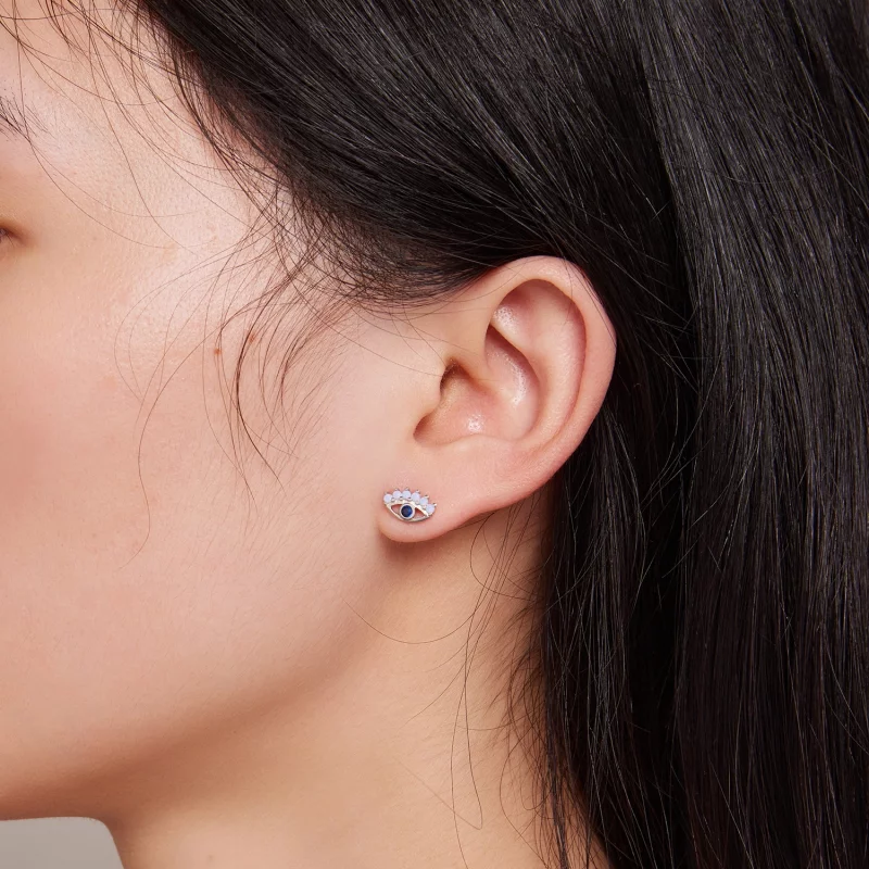 (image pour) Boucles d'oreilles à deux styles, style Pandora, avec des yeux de diable - SCE15 - Afficher 6