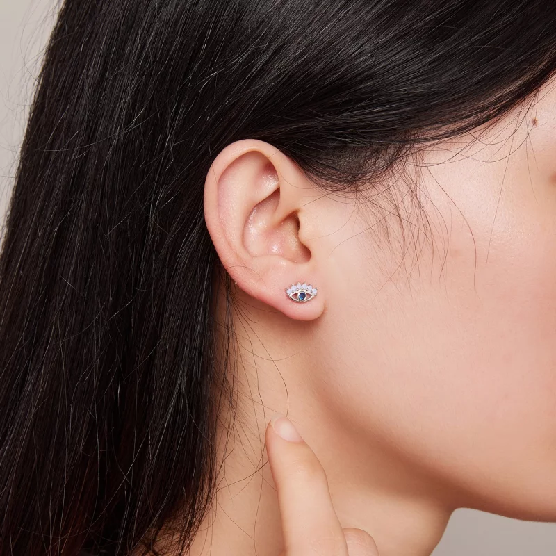 (image pour) Boucles d'oreilles à deux styles, style Pandora, avec des yeux de diable - SCE15 - Afficher 7