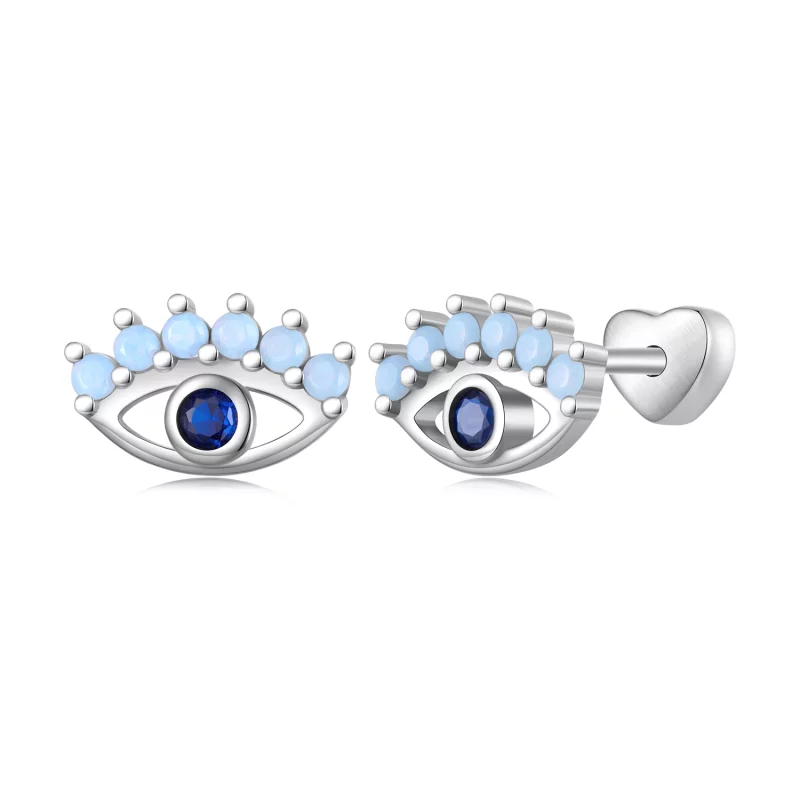 (image pour) Boucles d'oreilles à deux styles, style Pandora, avec des yeux de diable - SCE15 - Afficher 8