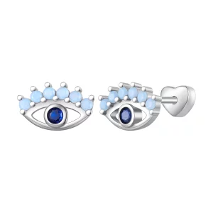 (image pour) Boucles d'oreilles à deux styles, style Pandora, avec des yeux de diable - SCE1581