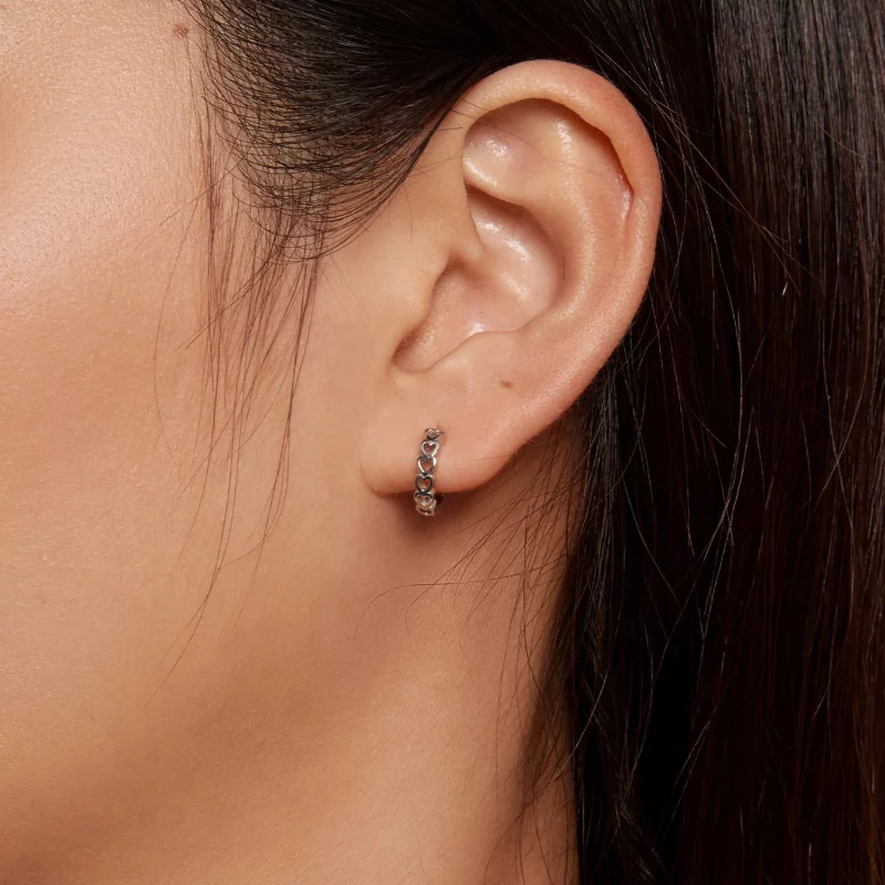 (image pour) Boucles d'oreilles en forme de cœur style Pandora - BSE880 - Afficher 5
