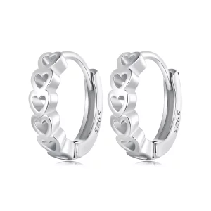 (image pour) Boucles d'oreilles en forme de cœur style Pandora - BSE880