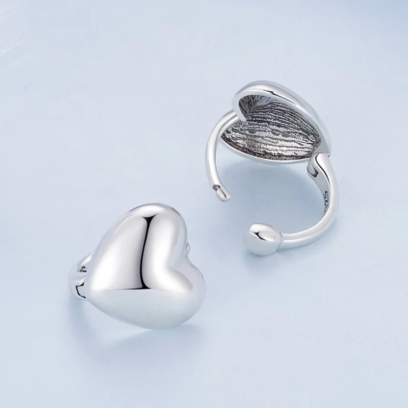 (image pour) Boucles d'oreilles en forme de cœur style Pandora - BSE905 - Afficher 4