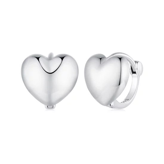 (image pour) Boucles d'oreilles en forme de cœur style Pandora - BSE905