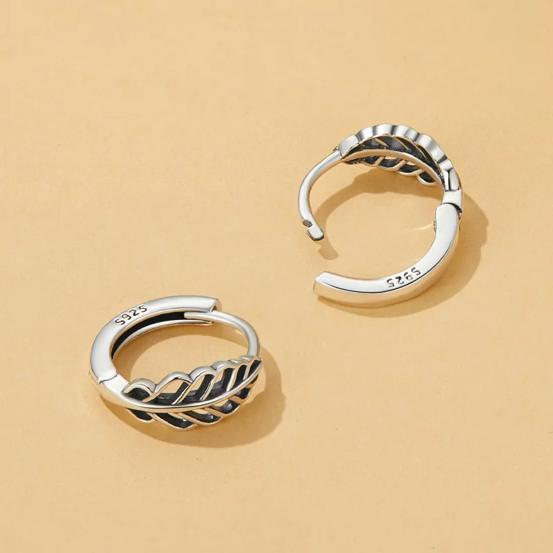 (image pour) Boucles d'oreilles en forme de feuilles d'automne de style Pandora - SCE1636 - Afficher 4