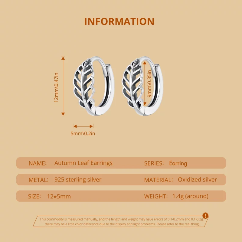 (image pour) Boucles d'oreilles en forme de feuilles d'automne de style Pandora - SCE1636 - Afficher 6