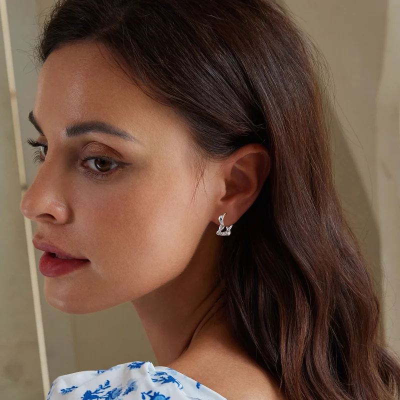(image pour) Boucles d'oreilles en forme de serpents esprit en forme de cœur de style Pandora - Afficher 6