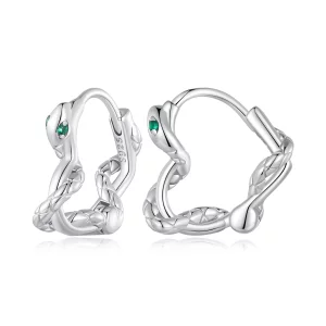 (image pour) Boucles d'oreilles en forme de serpents esprit en forme de cœur de style Pandora - BSE911