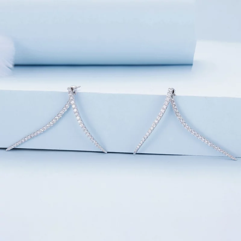 (image pour) Boucles d'oreilles longues à pampille intelligente de style Pandora - YIE227 - Afficher 2