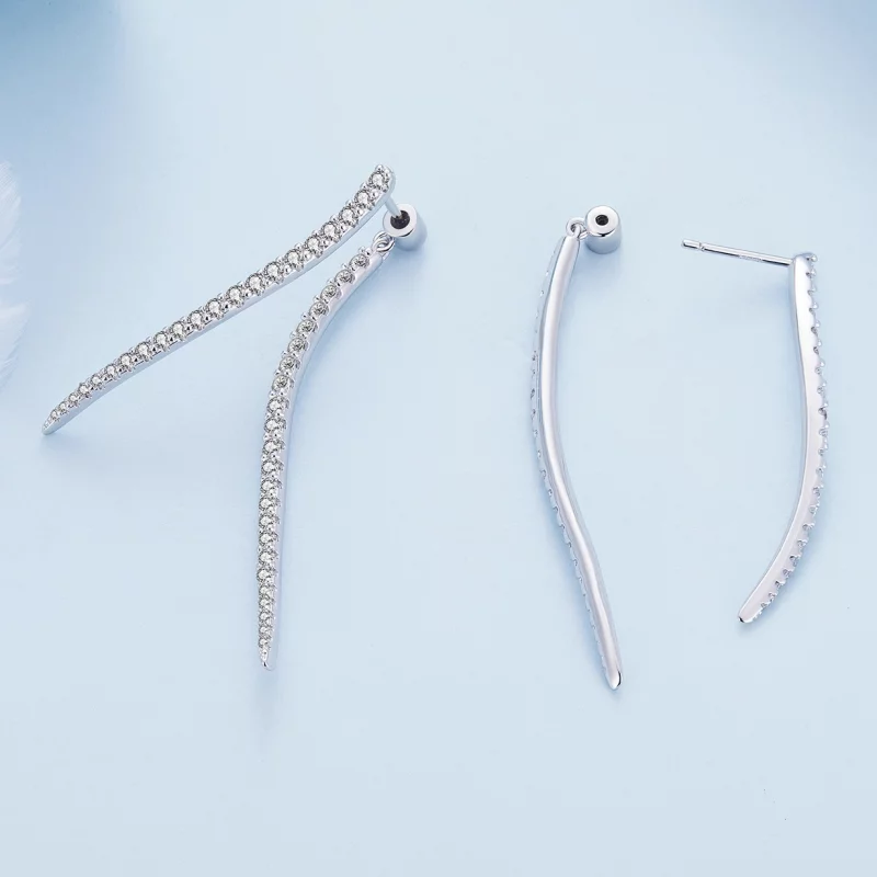 (image pour) Boucles d'oreilles longues à pampille intelligente de style Pandora - YIE227 - Afficher 4