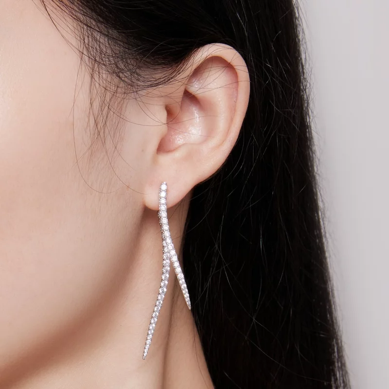 (image pour) Boucles d'oreilles longues à pampille intelligente de style Pandora - YIE227 - Afficher 5
