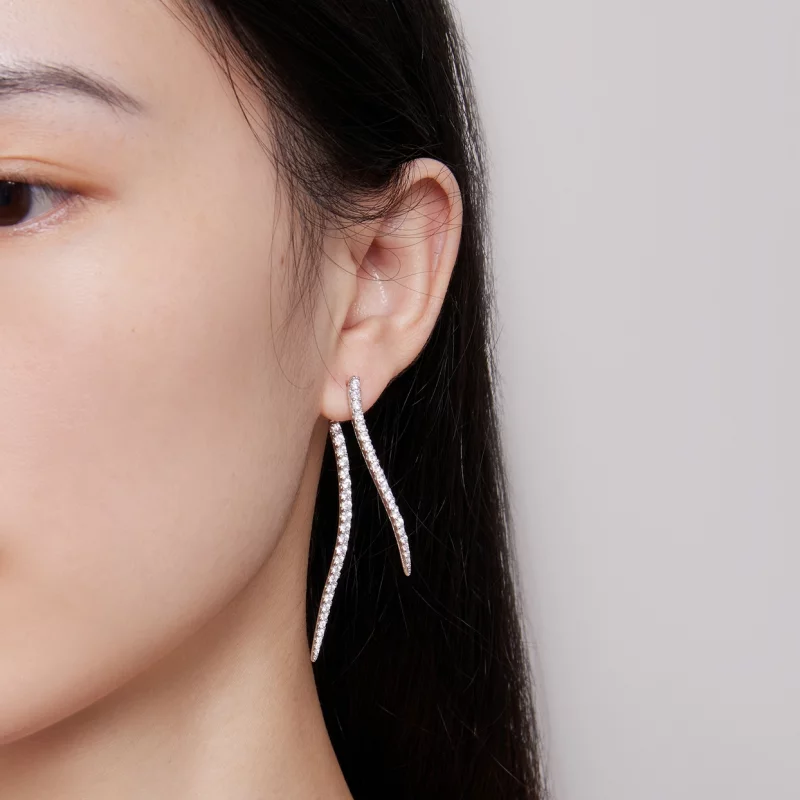 (image pour) Boucles d'oreilles longues à pampille intelligente de style Pandora - YIE227 - Afficher 6