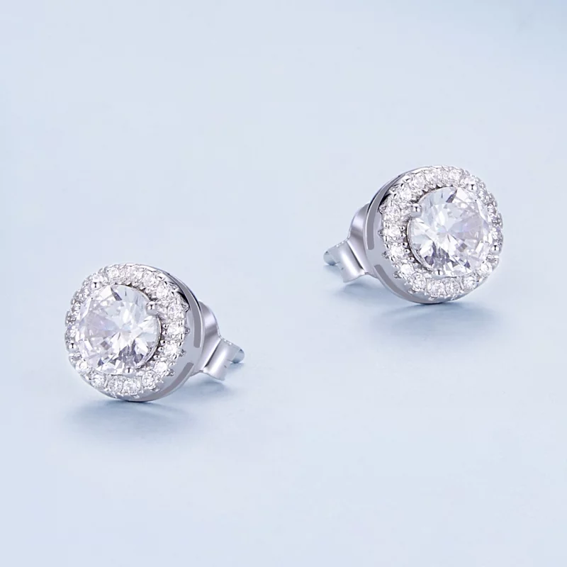 (image pour) Boucles d'oreilles luxueuses légères de style Pandora - BSE893 - Afficher 3