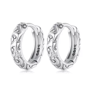 (image pour) Boucles d'oreilles à motifs rétro de style Pandora - SCE1659