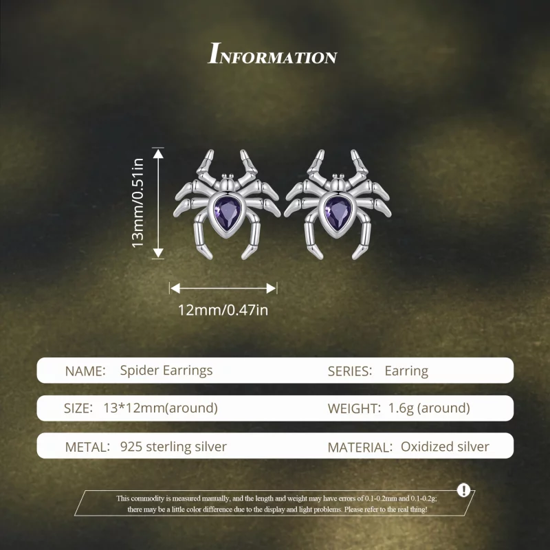 (image pour) Boucles d'oreilles Pandora Style Araignée à clous - BSE891 - Afficher 6
