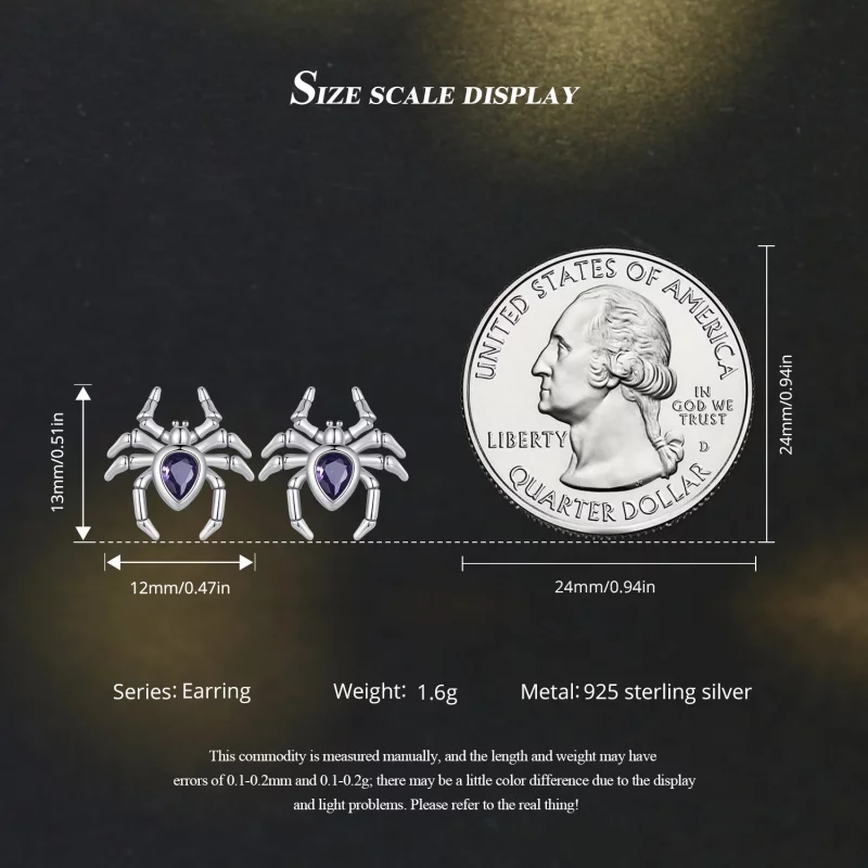 (image pour) Boucles d'oreilles Pandora Style Araignée à clous - BSE891 - Afficher 7