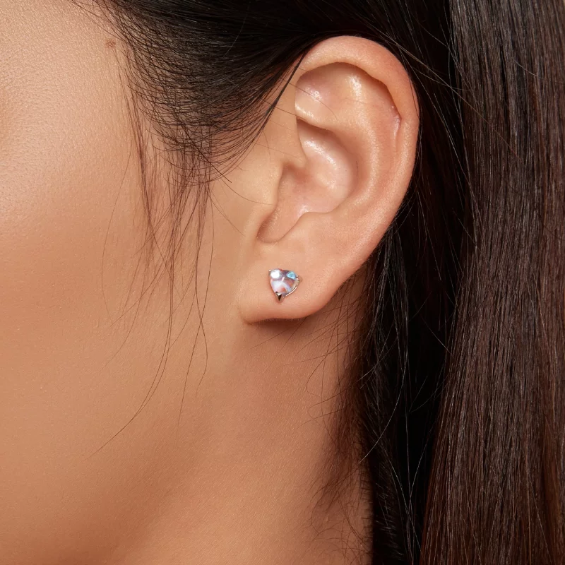 (image pour) Boucles d'oreilles Pandora Style en pierre de lune - SCE1629 - Afficher 7