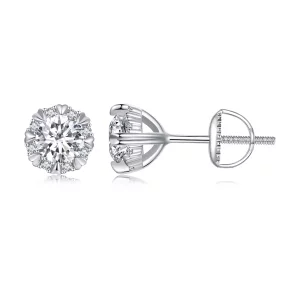 (image pour) Boucles d'oreilles Pandora Style Exquisite Moissanite Studs (Deux Certificats) - MSE016-L