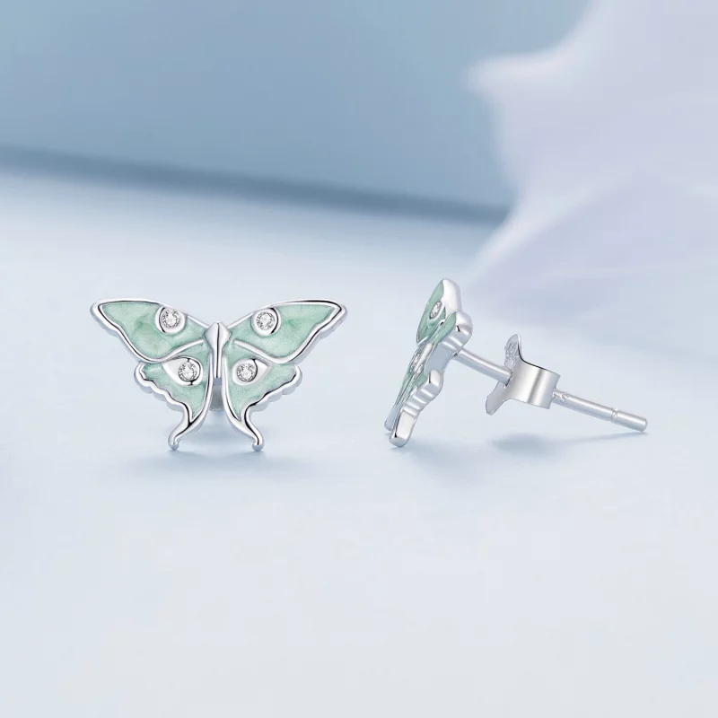 (image pour) Boucles d'oreilles papillon de style Pandora Wizard of Oz - BSE828 - Afficher 3