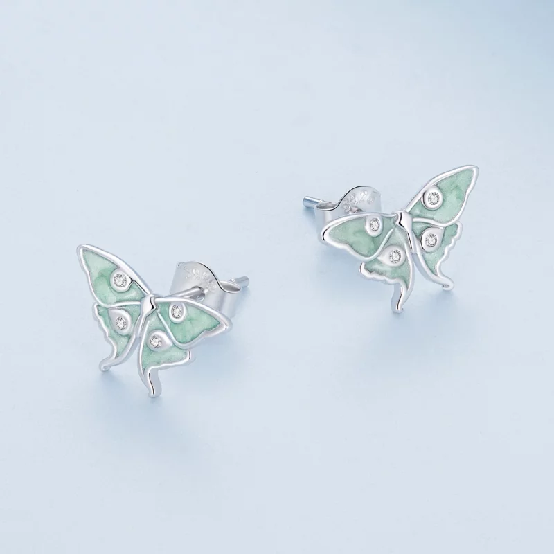 (image pour) Boucles d'oreilles papillon de style Pandora Wizard of Oz - BSE828 - Afficher 4
