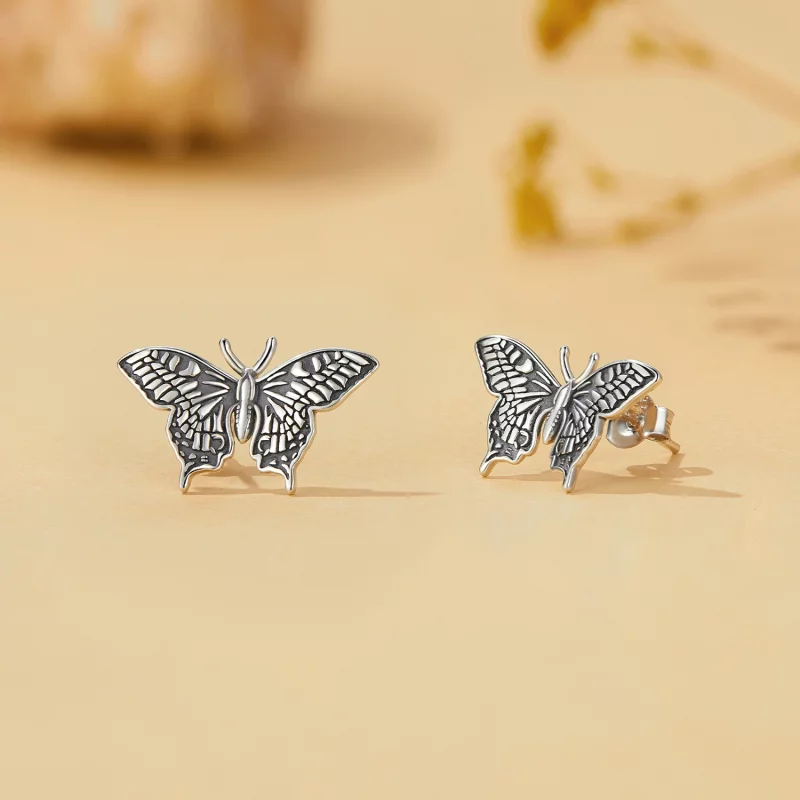 (image pour) Boucles d'oreilles papillon style Pandora - SCE1637 - Afficher 2