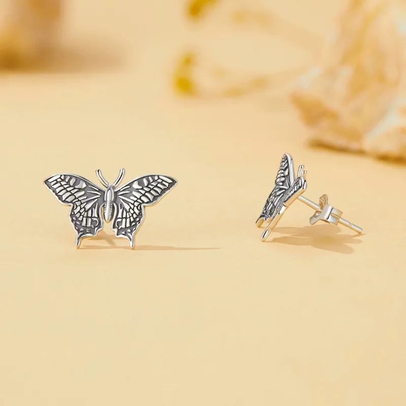 (image pour) Boucles d'oreilles papillon style Pandora - SCE1637 - Afficher 4