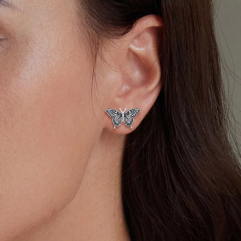 (image pour) Boucles d'oreilles papillon style Pandora - SCE1637 - Afficher 5