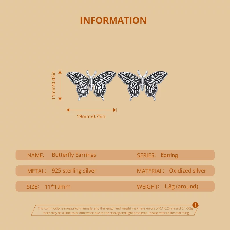 (image pour) Boucles d'oreilles papillon style Pandora - SCE1637 - Afficher 6