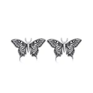 (image pour) Boucles d'oreilles papillon style Pandora - SCE1637