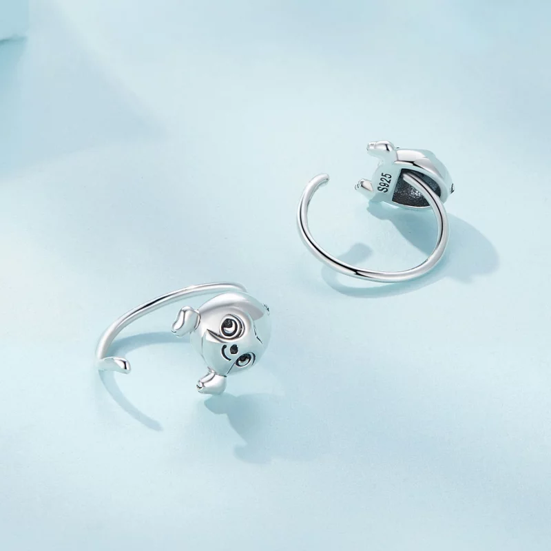 (image pour) Boucles d'oreilles pendantes de style Pandora avec des motifs de paresseux - SCE - Afficher 4