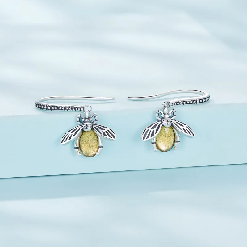 (image pour) Boucles d'oreilles pendantes de style Pandora avec une abeille - SCE1570 - Afficher 2