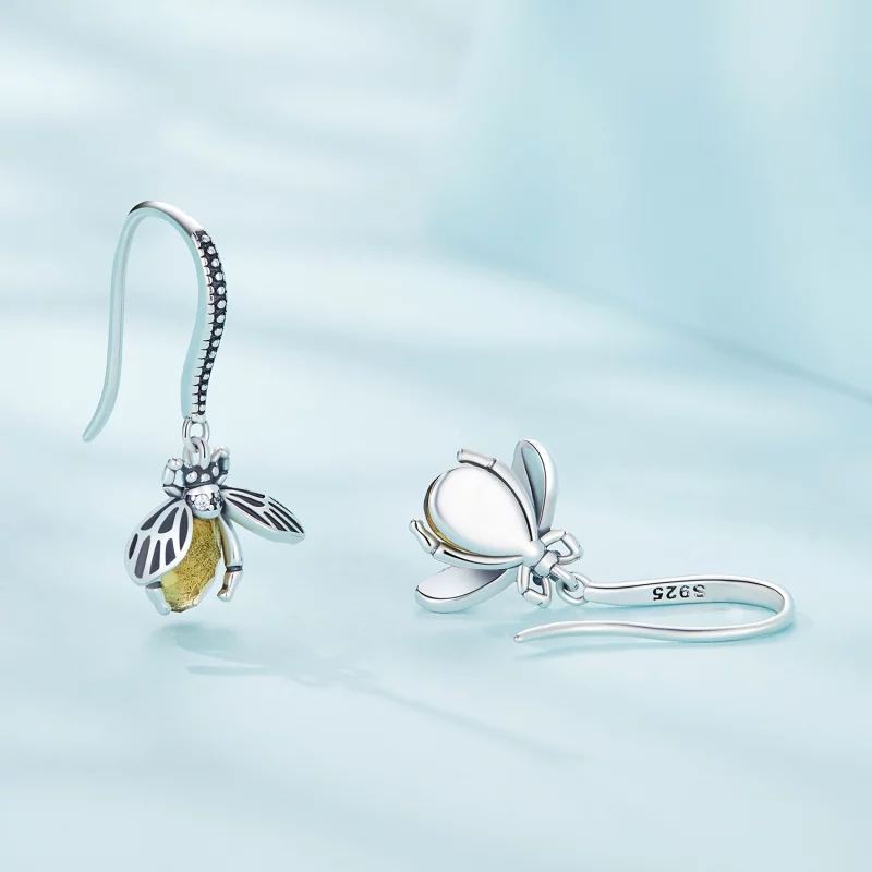 (image pour) Boucles d'oreilles pendantes de style Pandora avec une abeille - SCE1570 - Afficher 3