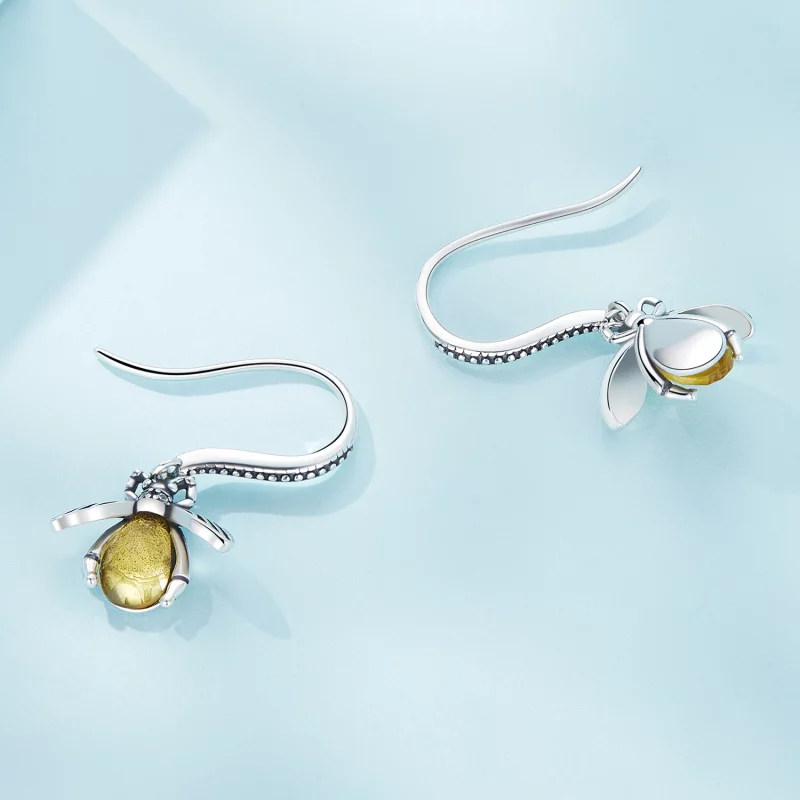 (image pour) Boucles d'oreilles pendantes de style Pandora avec une abeille - SCE1570 - Afficher 4
