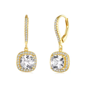 (image pour) Boucles d'oreilles pendantes de style Pandora en or lumineux - SCE520-B