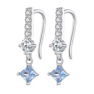 (image pour) Boucles d'oreilles pendantes en pierre de style Pandora - SCE1586