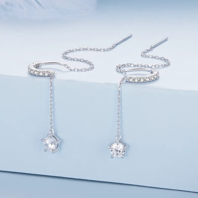 (image pour) Boucles d'oreilles pendantes exquises de style Pandora - BSE830 - Afficher 2