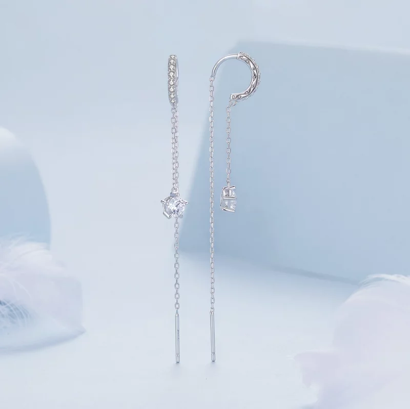 (image pour) Boucles d'oreilles pendantes exquises de style Pandora - BSE830 - Afficher 3