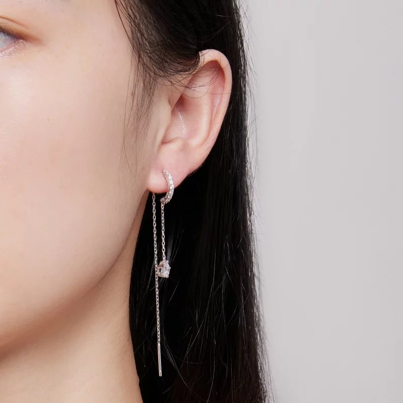 (image pour) Boucles d'oreilles pendantes exquises de style Pandora - BSE830 - Afficher 7