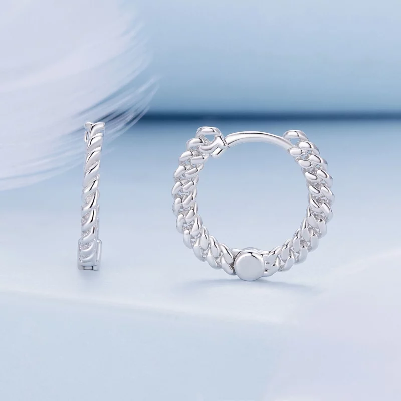 (image pour) Boucles d'oreilles pendantes style Pandora avec chaîne - BSE906 - Afficher 2
